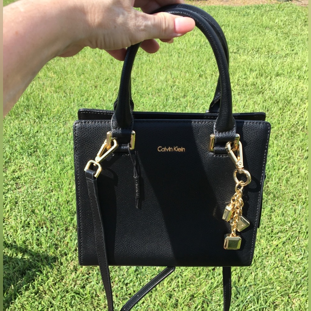 🛍️ SALE! CALVIN KLEIN Logan Mercury Leather Crossbody